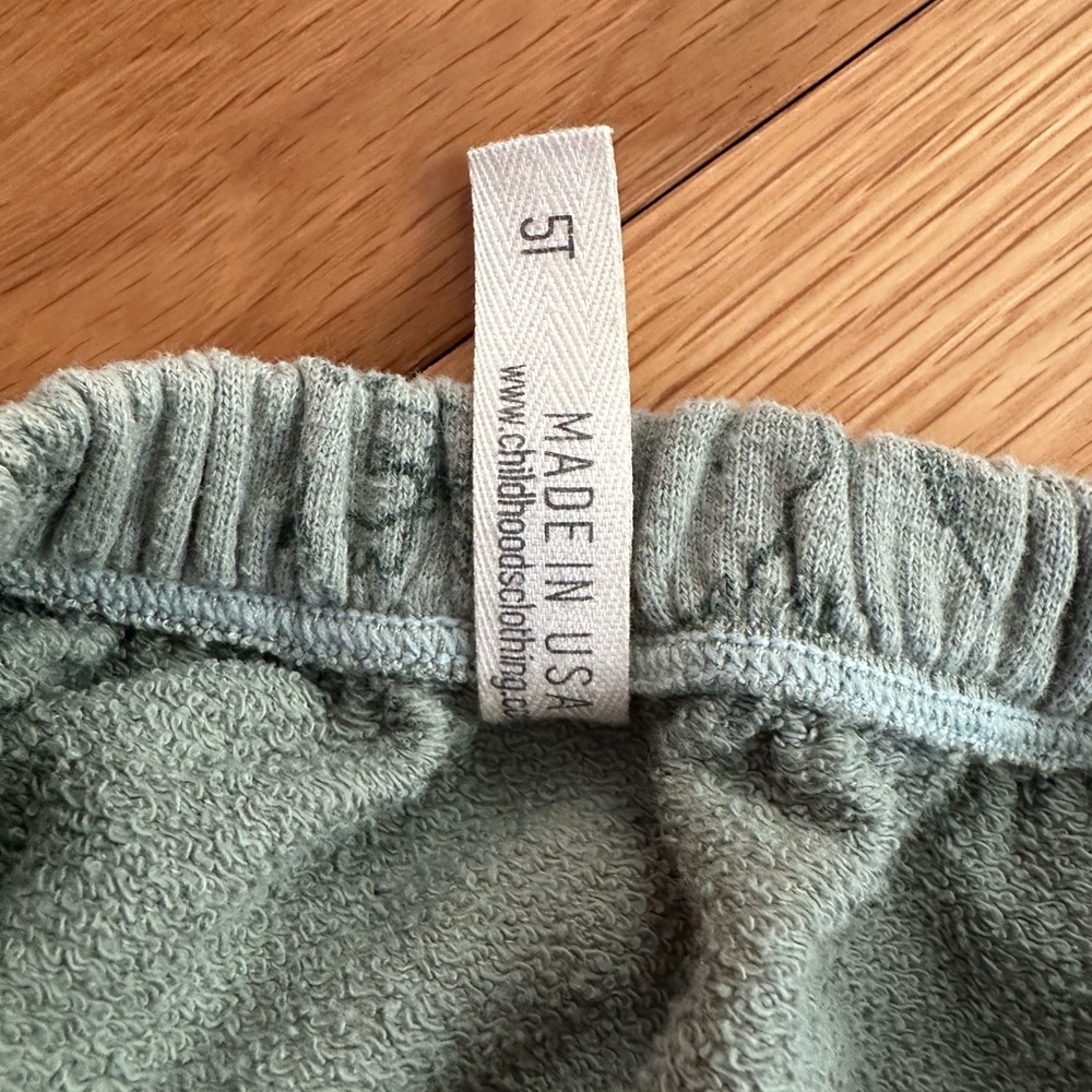 Childhoods Clothing 5T Green Joggers